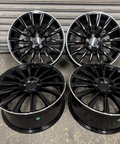 Alternative view of Mercedes 19” AMG Turbine Style Alloy Wheels 5x112 Wider Rear Gloss Black Pol Rim